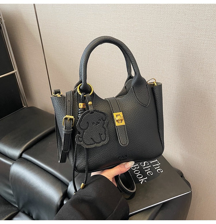 Soft Leather Versatile Shoulder Crossbody Handbag