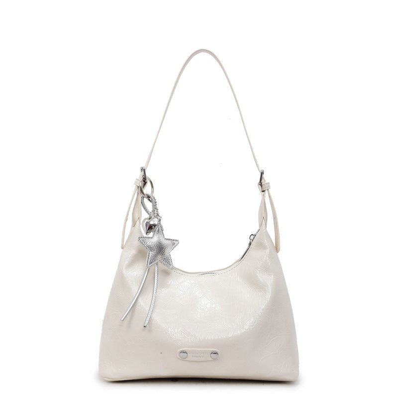 Metallic Soft Shoulder Tote Bag