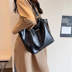Stylish Soft Leather Large Capacity Tote Bag