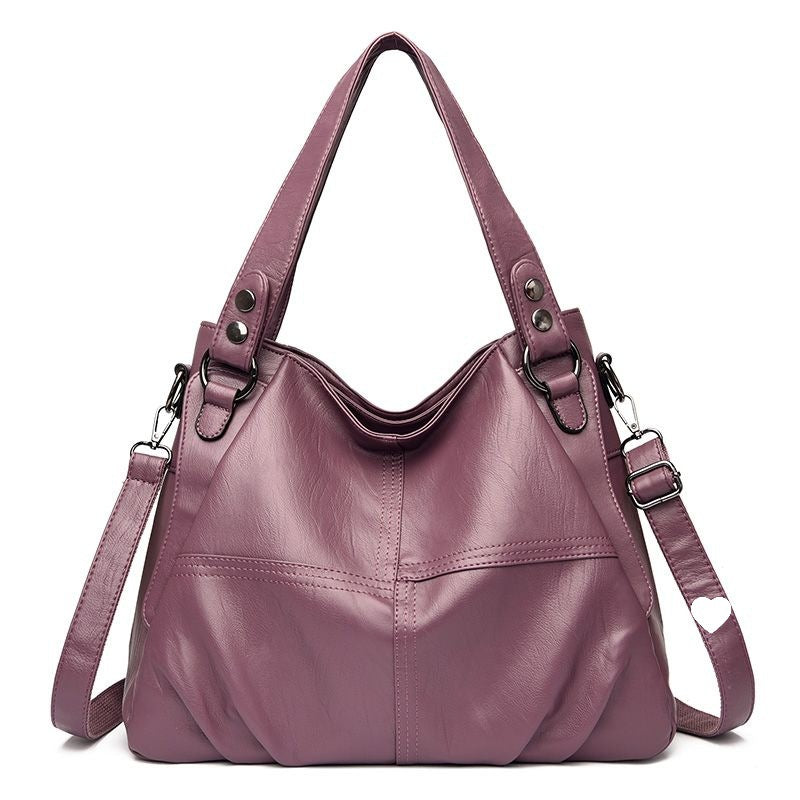 Women's Soft Leather Tote Shoulder Bag