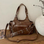 Fashion Rivet Soft Material Commuter Tote Bag