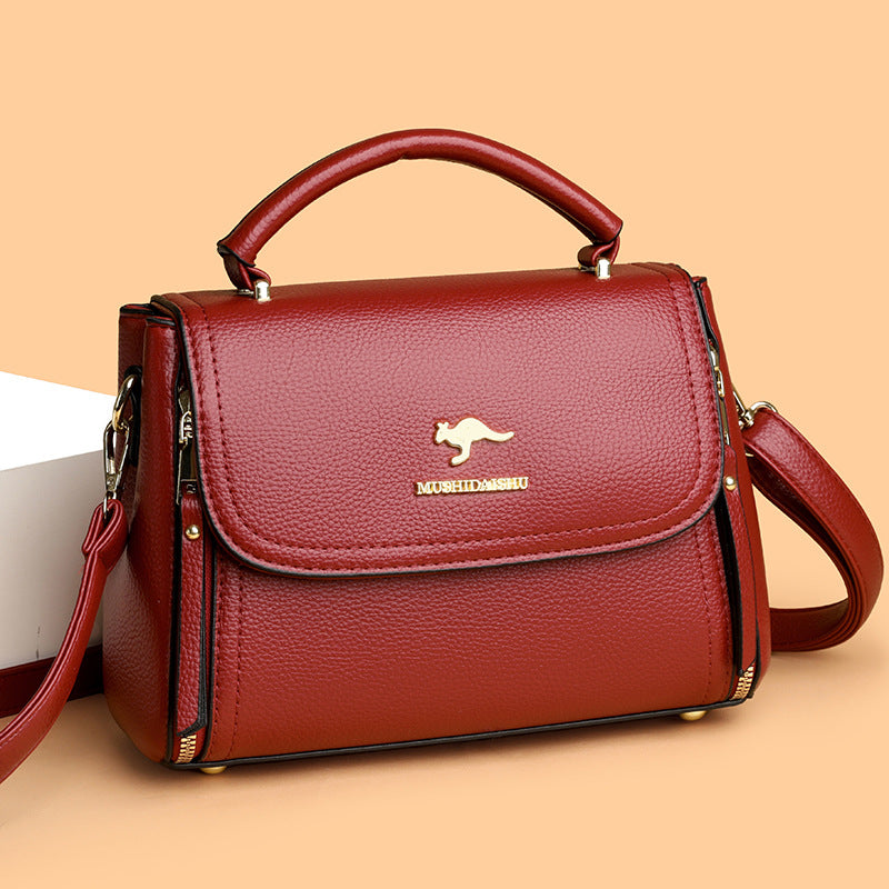 Soft Leather Crossbody Shoulder Handbag for Women