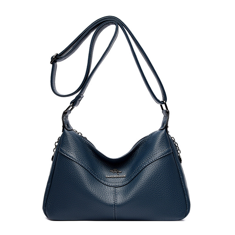 Soft Leather Lightweight Large Capacity Crossbody Bag