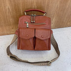 Lambskin Multi-functional Casual Backpack Handbag