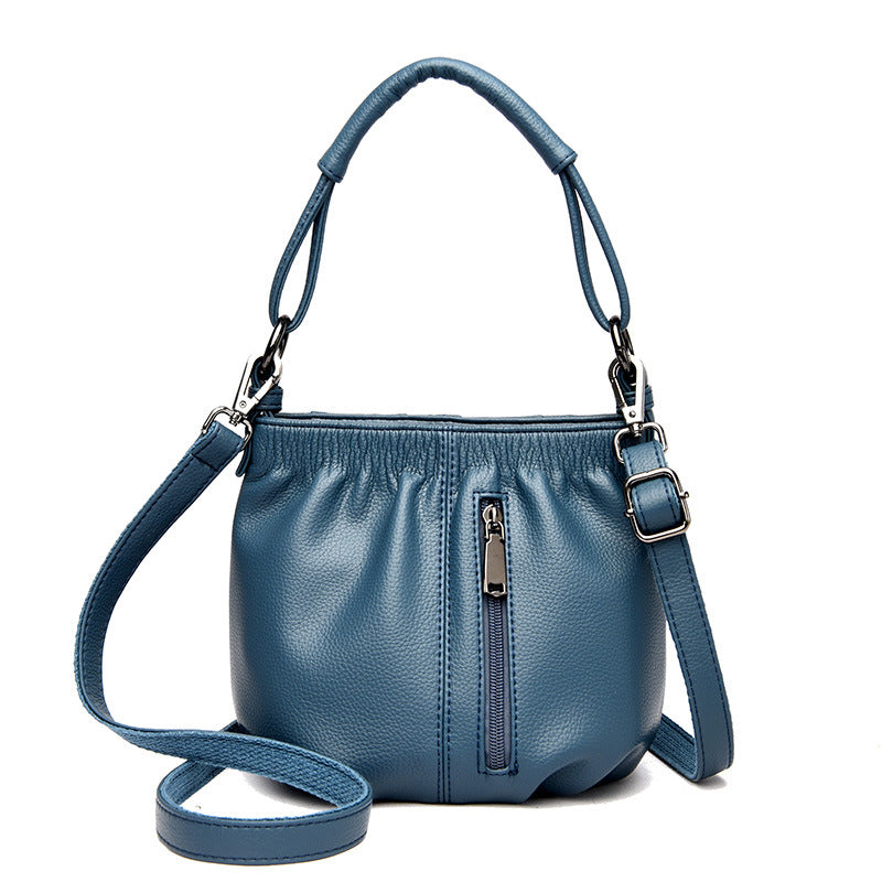 Women's Soft Material Crossbody Bucket Bag