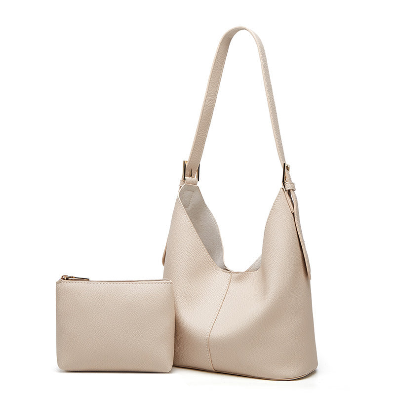 Elegant Soft Faux Leather Shoulder Bag Set