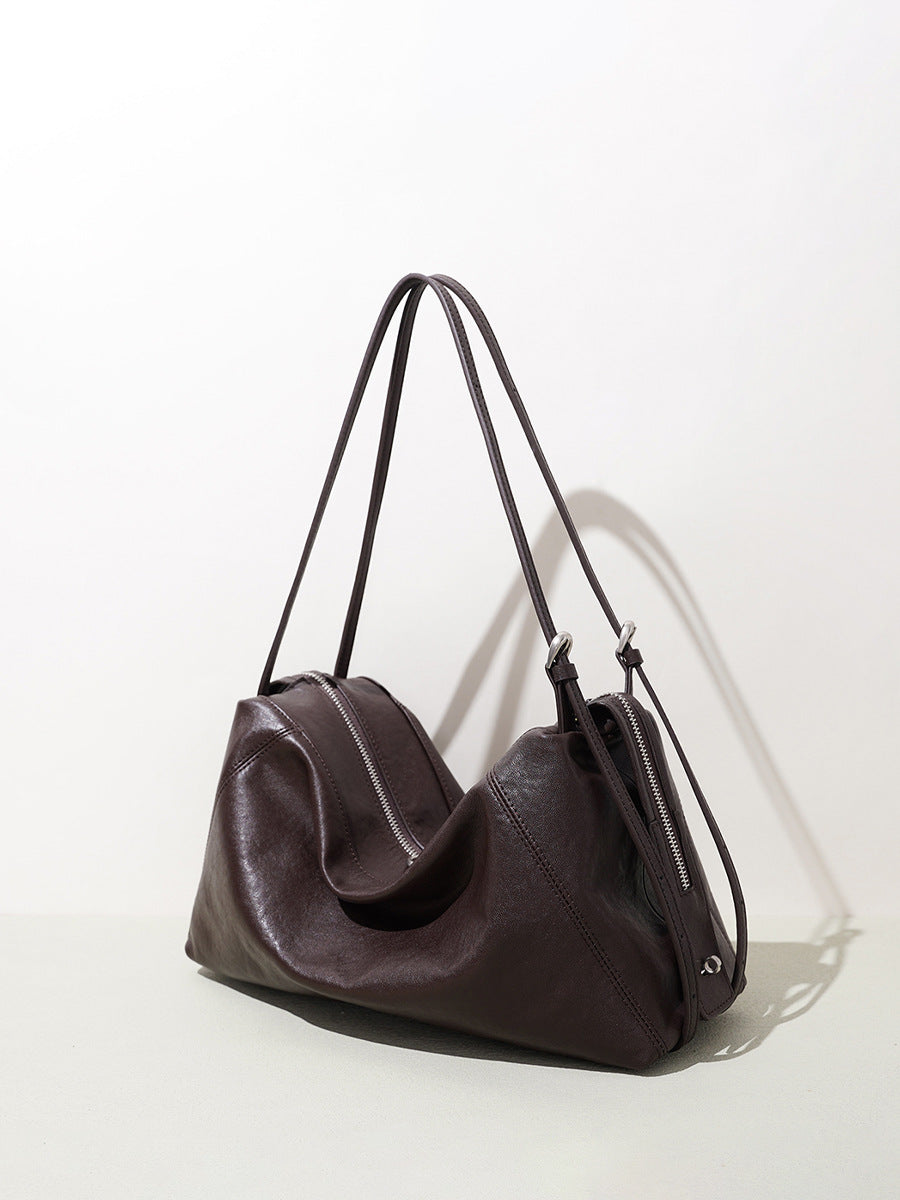 Premium Leather Large Capacity Shoulder Tote Bag