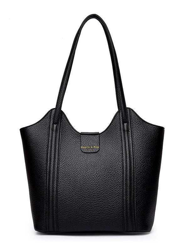 Premium Faux Leather Tote Shoulder Bag
