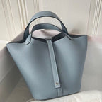 Premium Togo Leather Bucket Handbag