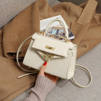 Women's Croc Embossed Genuine Leather Mini Handbag