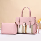 Stylish Leather Tote Bag & Pouch Set