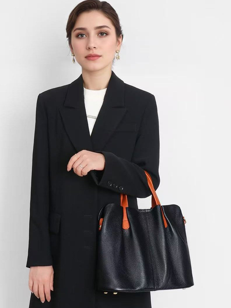Soft Leather Large Capacity Shoulder Tote Bag