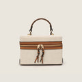 Canvas Leather Mini Box Lunch Bag