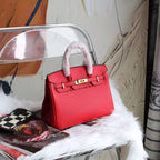 Premium Togo Leather Birkin Style Handbag
