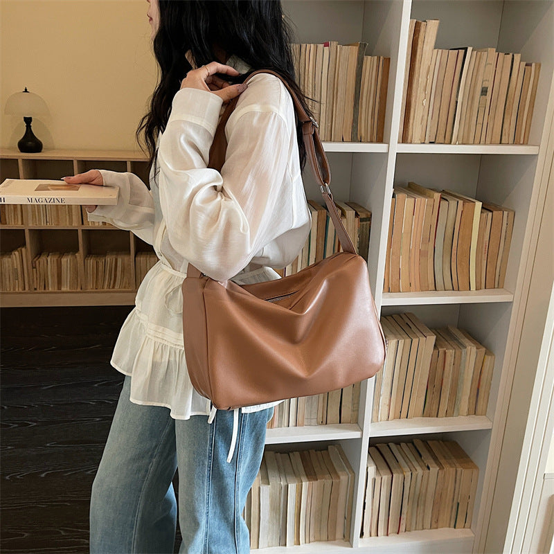 Soft Faux Leather Casual Shoulder Crossbody Bag
