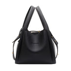 Soft Faux Leather Bucket Tote Bag