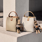 Premium Leather Bucket Crossbody Handbag
