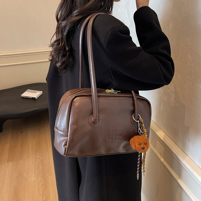Women's Soft Leather Retro Shoulder Bag