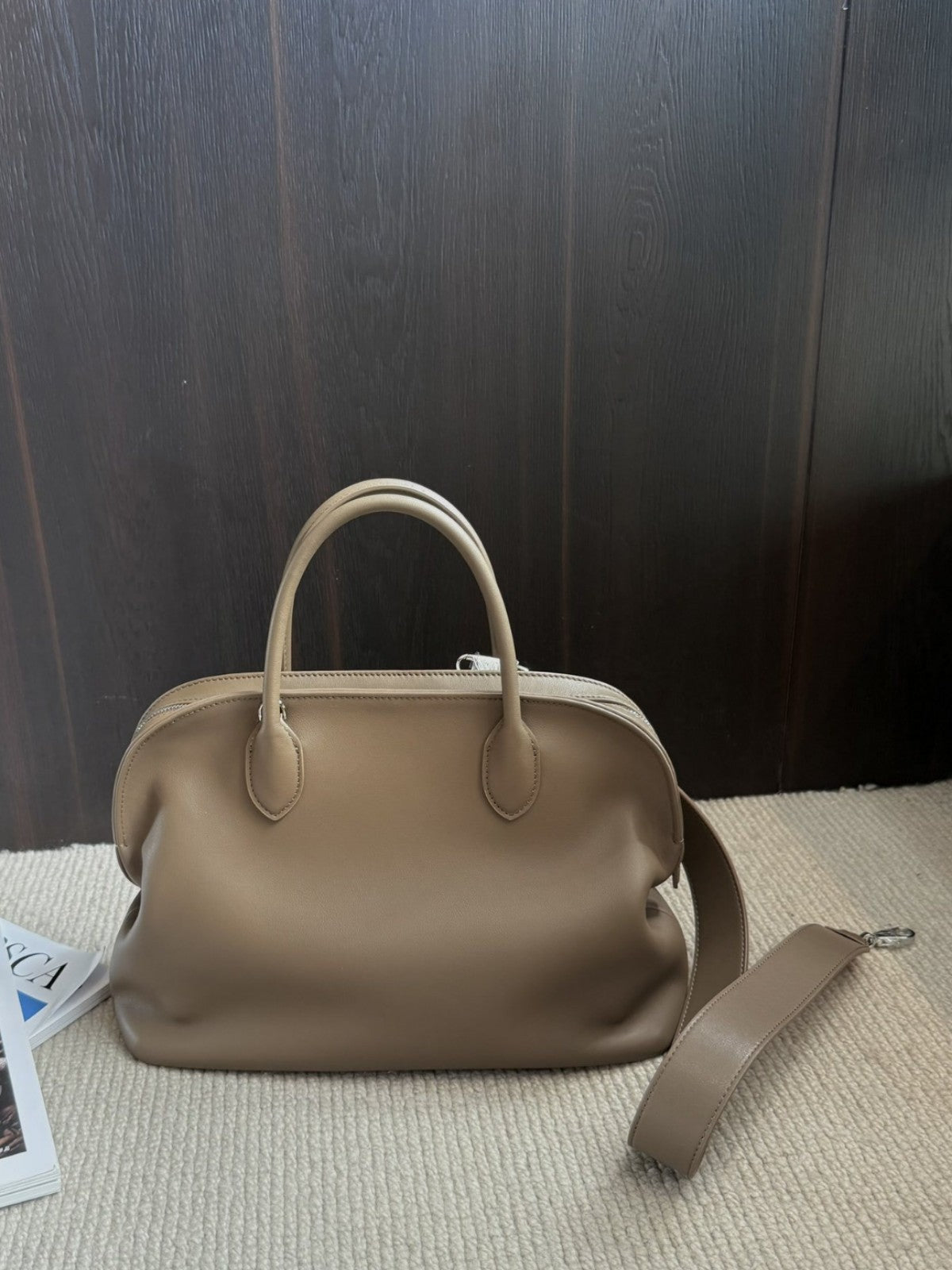 Premium Leather Women's Work Tote Crossbody