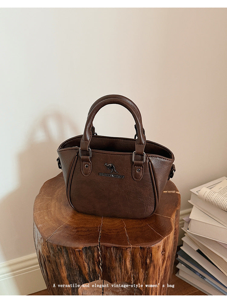 Fashion Soft Leather Boston Shoulder Bag