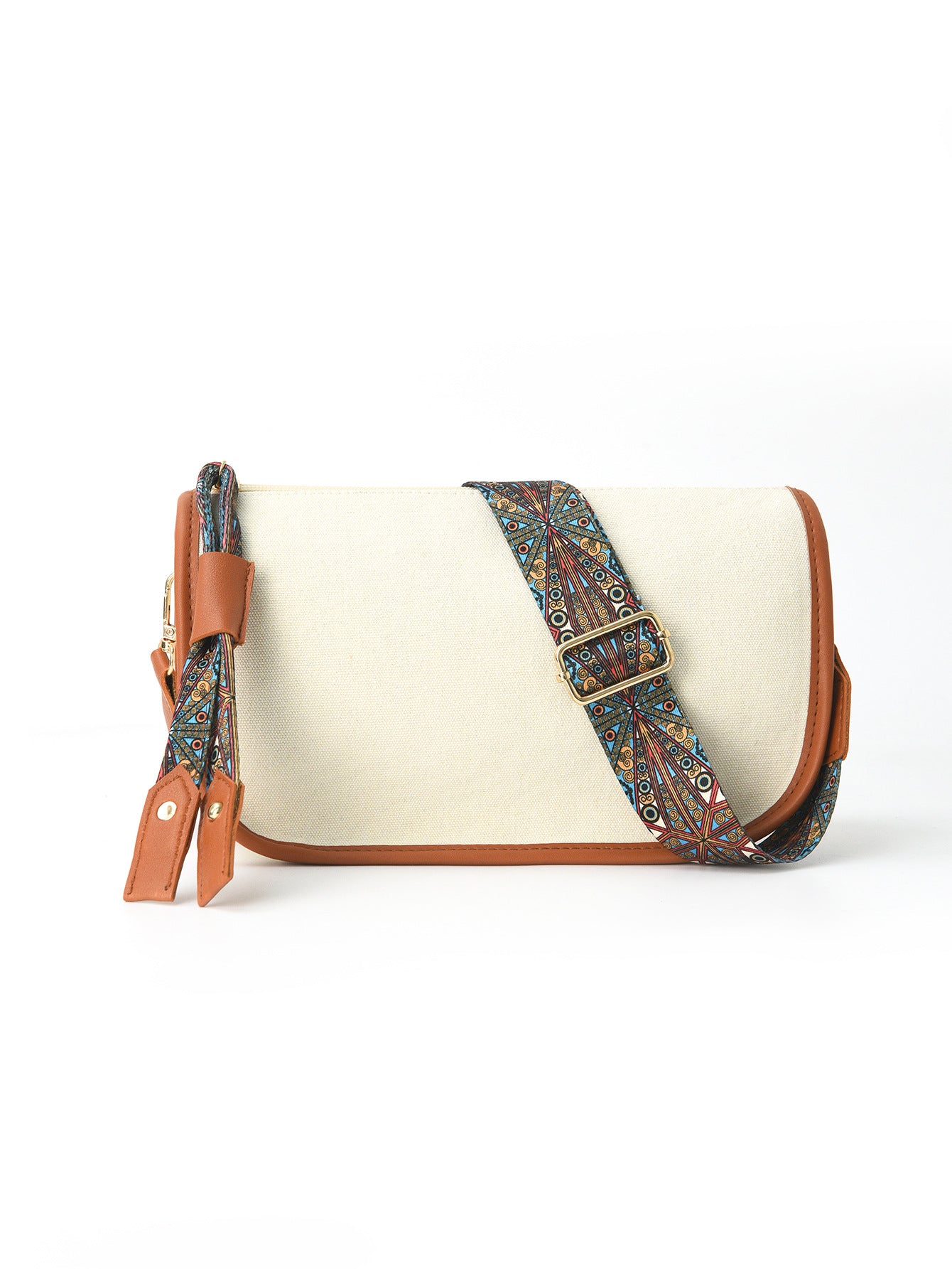 Stylish Canvas Faux Leather Shoulder Crossbody Bag