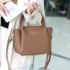 Luxury Top-Grain Leather Boston Commuter Crossbody Bag