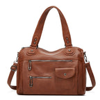 Women's Vintage Soft Leather Tote Handbag