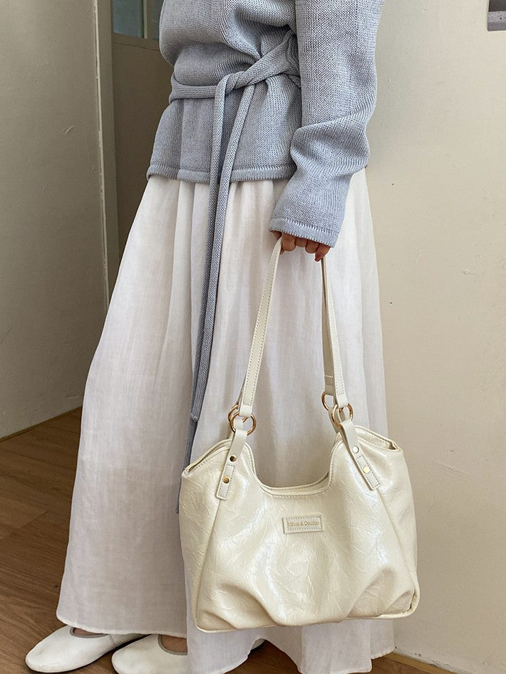 Elegant Faux Leather Women's Shoulder Tote Bag