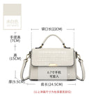 Genuine Leather Croc Embossed Handbag