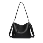 Vintage Faux Leather Commuter Shoulder Bag
