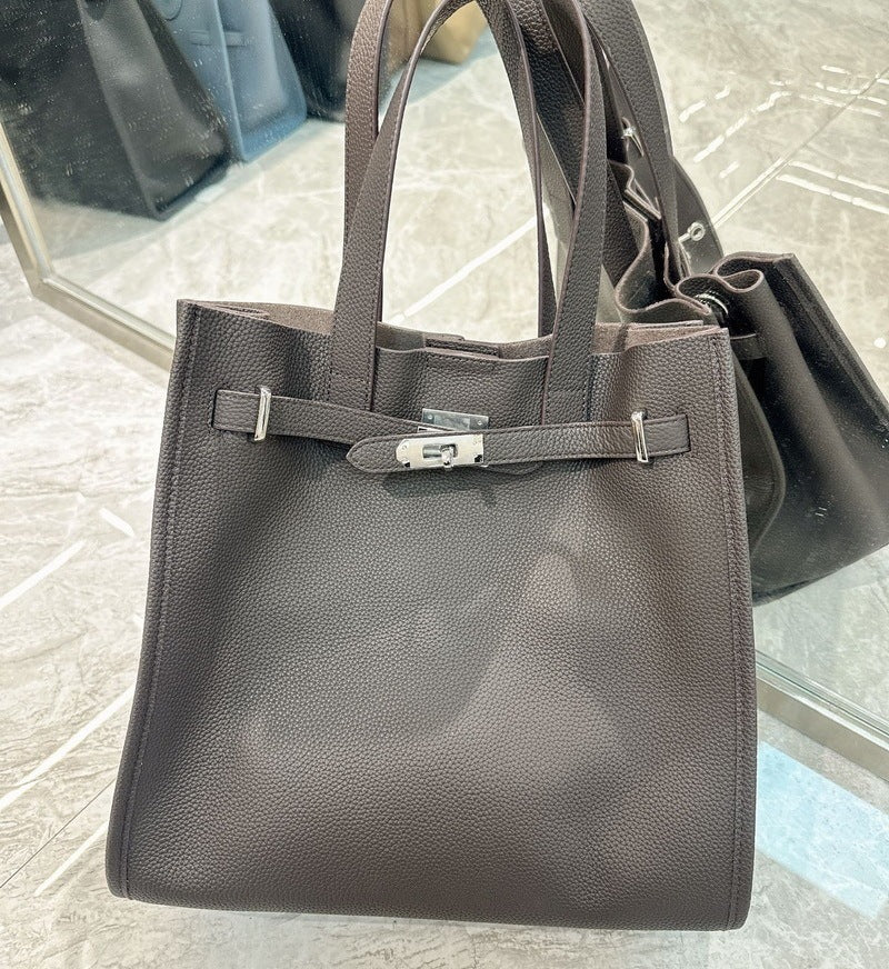 Premium Leather Tote Handbag Shoulder Crossbody