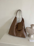 Stylish Soft Leather Shoulder Tote Bag