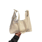 Metallic Soft Shoulder Tote Bag