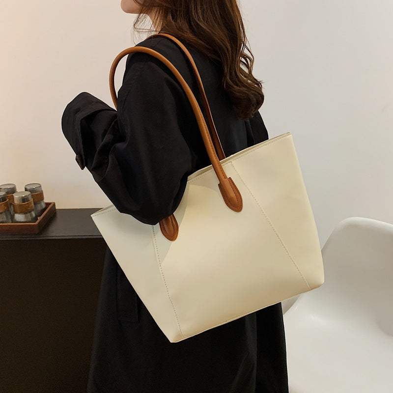 Soft Leather Large Capacity Tote Bag