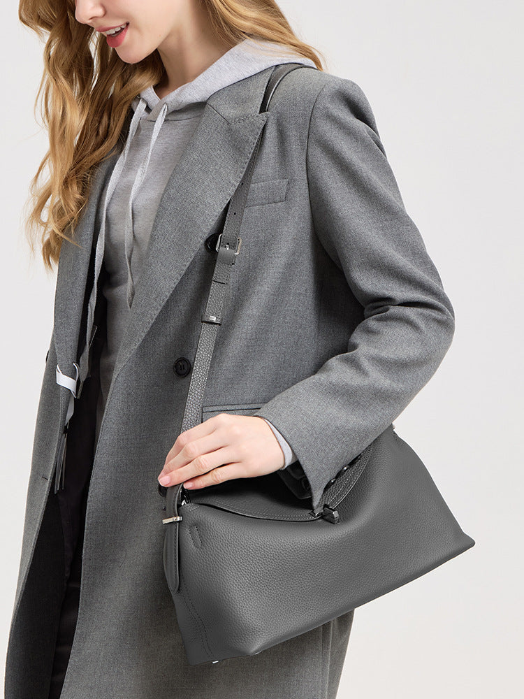 Premium Cowhide Pillow Handbag Shoulder Bag