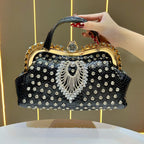 Women's Luxury Crystal Evening Clutch Bag