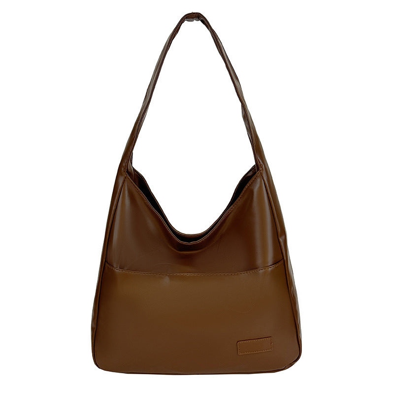Soft Faux Leather Large Capacity Shoulder Bag