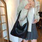 Soft Faux Leather Large Capacity Shoulder Bag