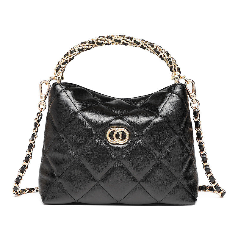 Elegant Quilted Faux Leather Chain Handbag