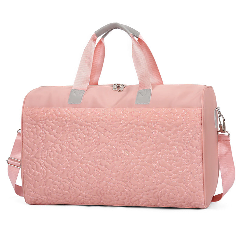 Women's Embroidered Floral Travel Duffel Bag