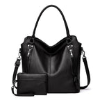 Women's Vintage Faux Leather Tote Handbag