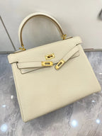 Premium Togo Leather Shoulder Crossbody Bag