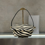 Zebra Print Calfskin Shoulder Bag Women