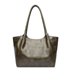 Elegant Commuter Tote Bag Stone Pattern Leather