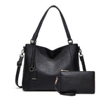 Elegant Soft Leather Shoulder Tote Crossbody Bag