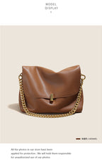 Premium Leather Large Crossbody Tote Bag