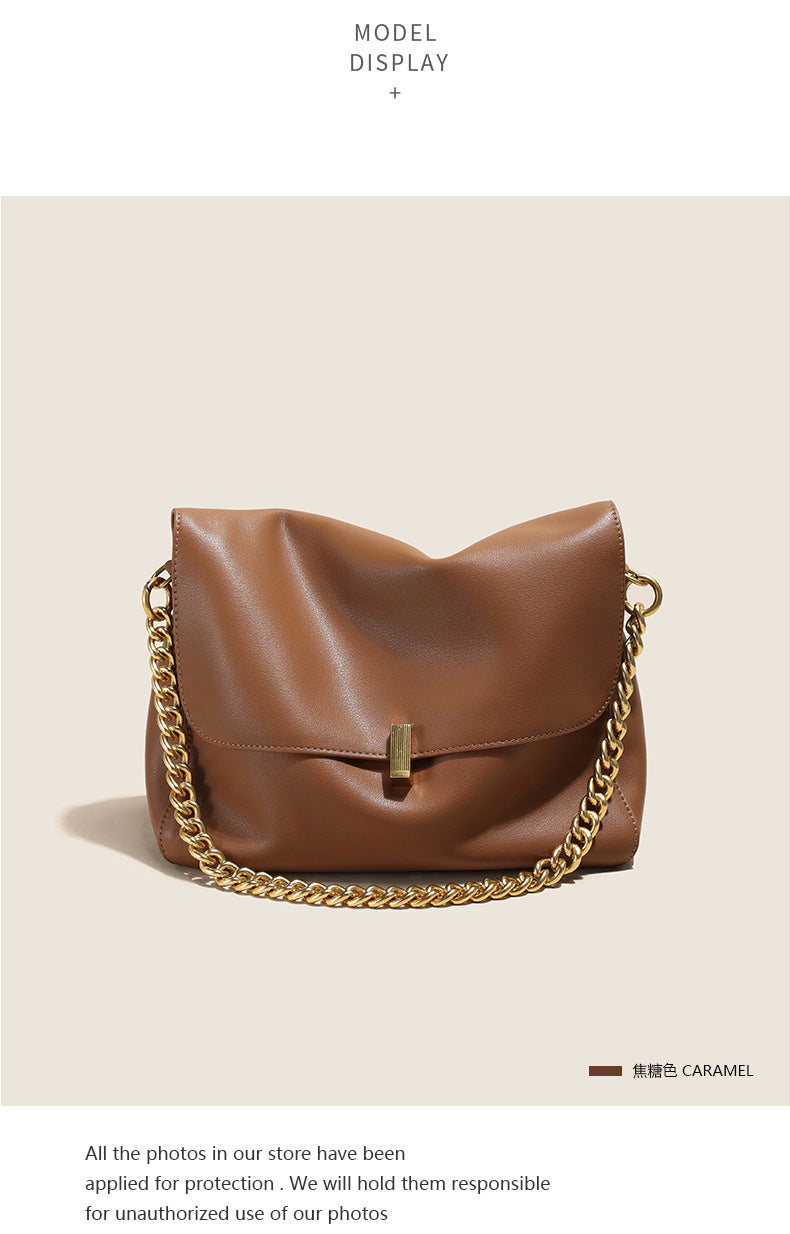 Premium Leather Large Crossbody Tote Bag