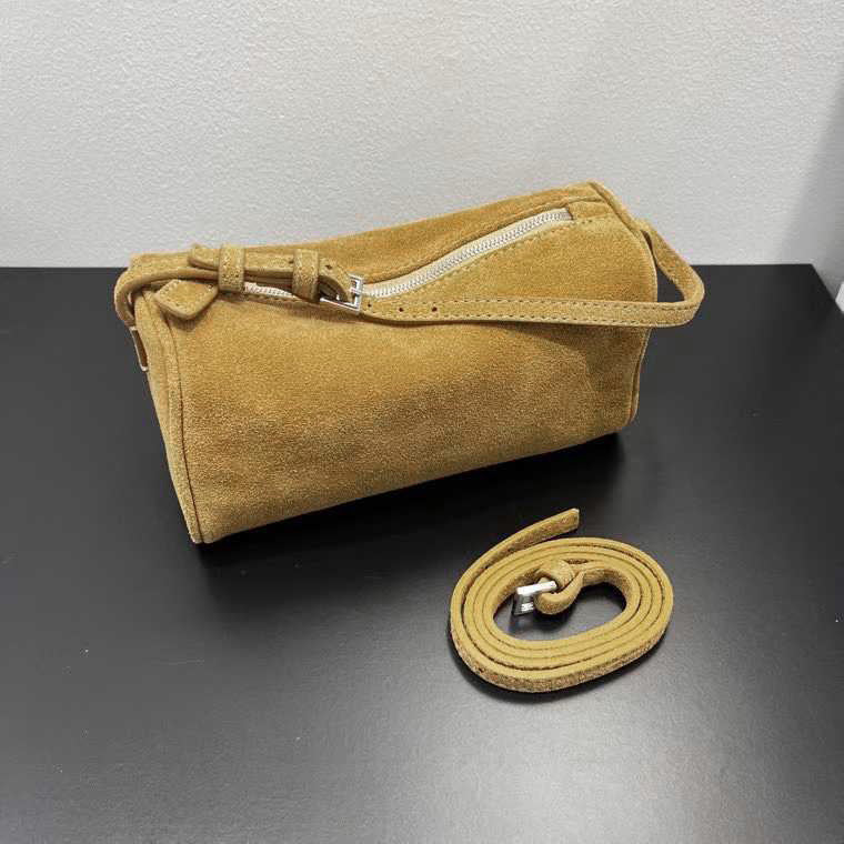 Top Grain Leather Cylindrical Crossbody Shoulder Bag