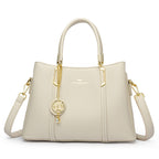 Ladies Soft Leather Tote Crossbody Handbag