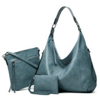 Soft Leather Tote Shoulder Bag Set